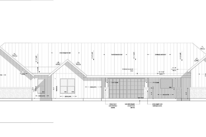 Home Plan - Exterior - Rear Elevation for Ranch House Plan #1110-11 - 3 bed, 3 bath