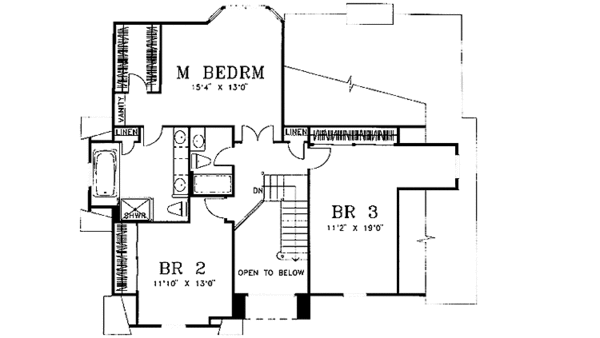 Dream House Plan - European Floor Plan - Upper Floor Plan #1029-33