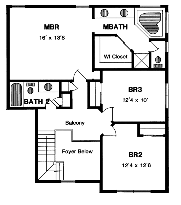 House Plan Design - Country Floor Plan - Upper Floor Plan #316-129