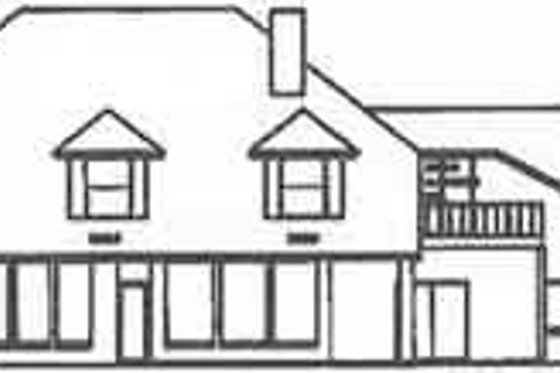 Exterior - Rear Elevation for European House Plan #65-247 - 5 bed, 5.5 bath