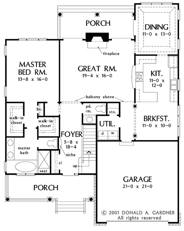 House Plan Design - Country Floor Plan - Main Floor Plan #929-642