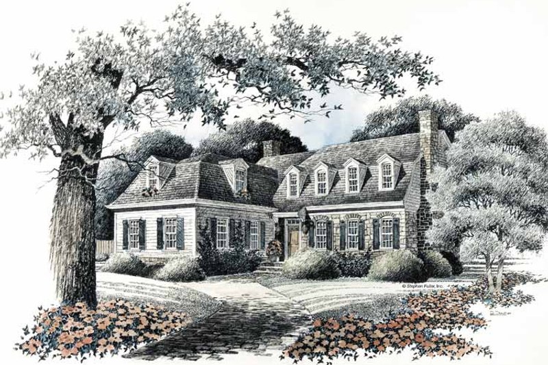 Dream House Plan - Colonial Exterior - Front Elevation Plan #429-93