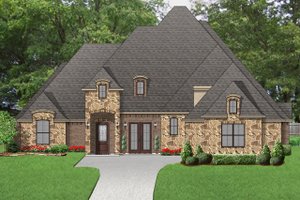 European Exterior - Front Elevation Plan #84-602