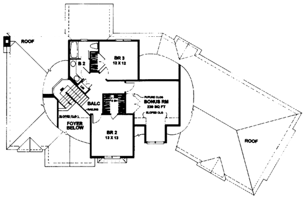 House Design - Traditional Floor Plan - Upper Floor Plan #328-217