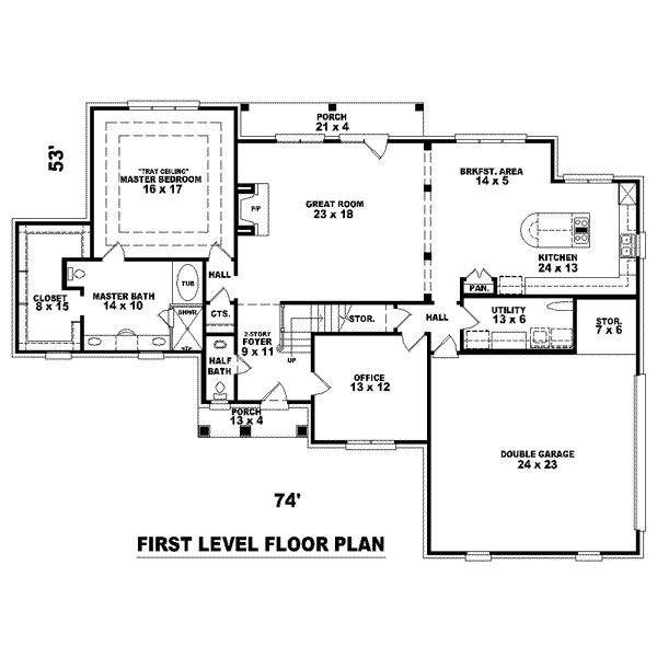 European Floor Plan - Main Floor Plan #81-1515
