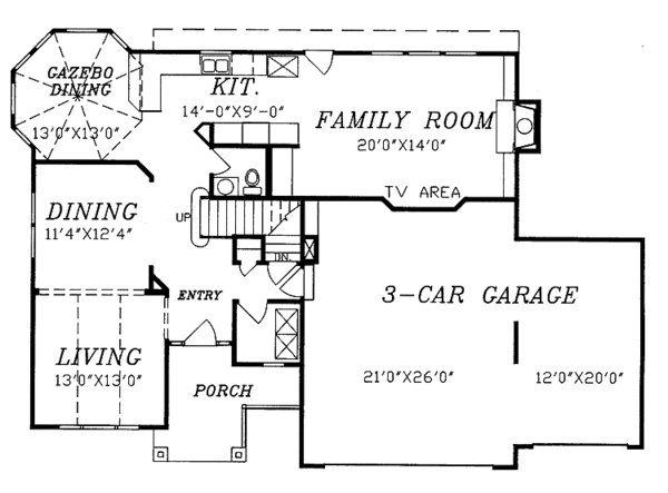 House Plan Design - Country Floor Plan - Main Floor Plan #405-310