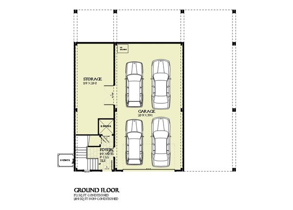 Beach Floor Plan - Lower Floor Plan #901-125