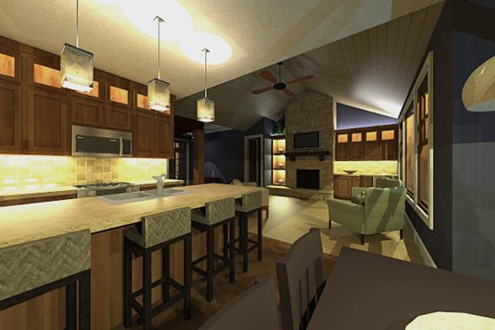 Exterior - Other Elevation 3 for Craftsman House Plan #51-521 - 3 bed, 2 bath