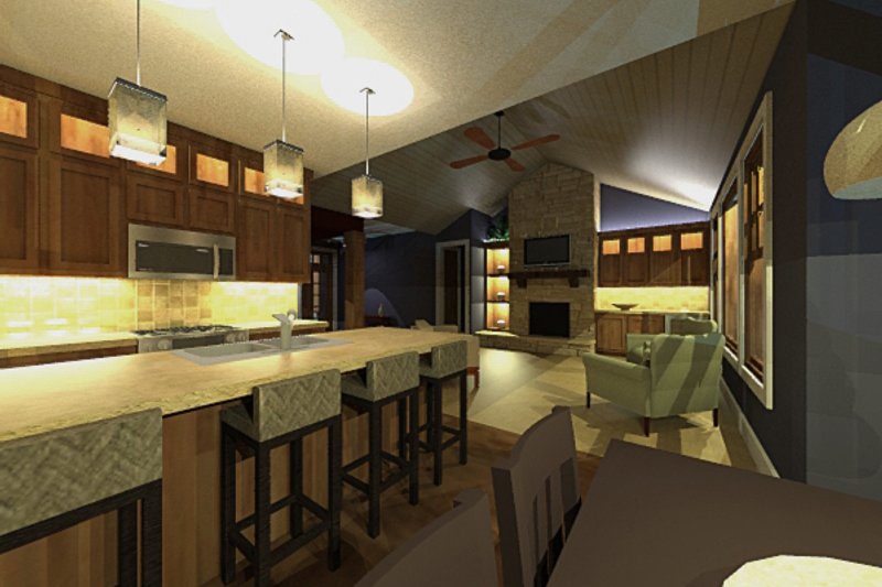 Dream House Plan - Exterior - Other Elevation 3 for Craftsman House Plan #51-521 - 3 bed, 2 bath