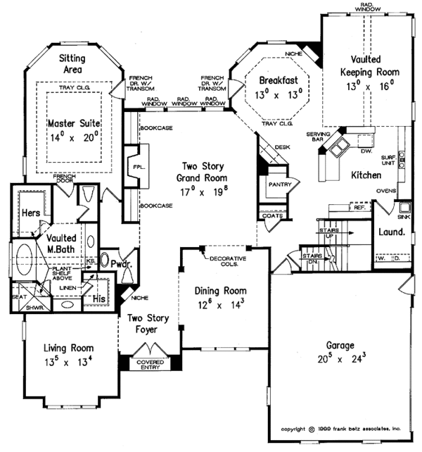 House Plan Design - Colonial Floor Plan - Main Floor Plan #927-825
