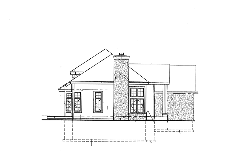 Home Plan - Exterior - Other Elevation for European House Plan #320-1058 - 3 bed, 3 bath