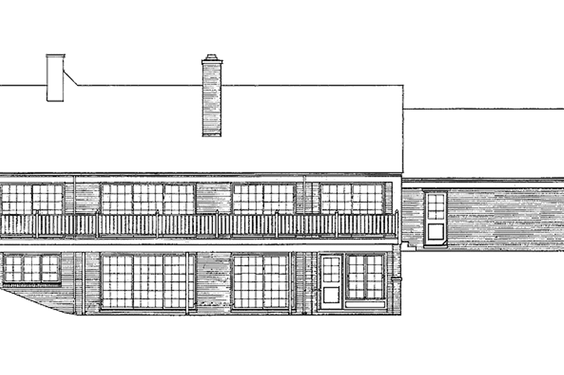 Dream House Plan - Exterior - Rear Elevation for Tudor House Plan #72-750 - 4 bed, 3 bath