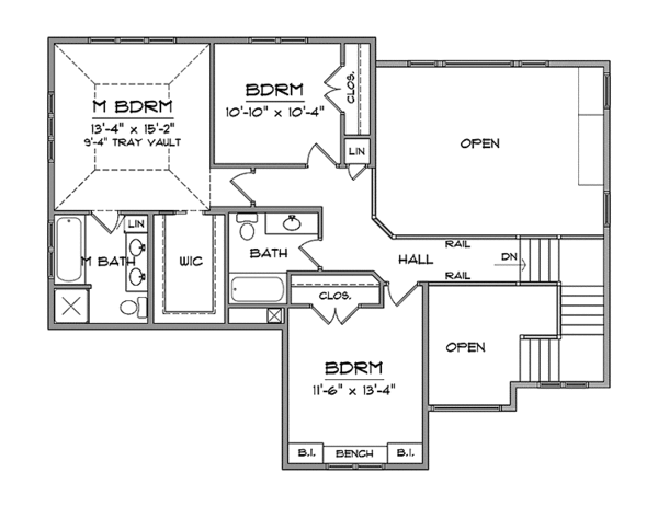 House Design - Prairie Floor Plan - Upper Floor Plan #981-15