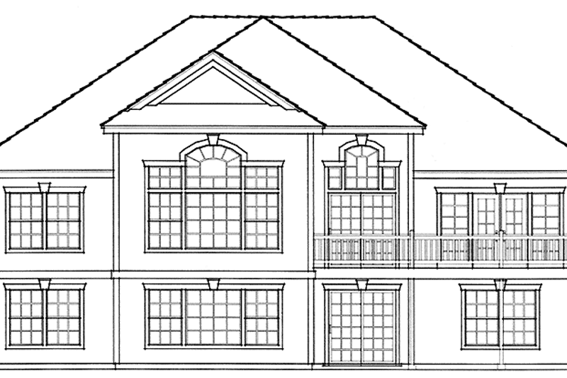 Dream House Plan - Exterior - Rear Elevation for European House Plan #1037-28 - 3 bed, 4 bath