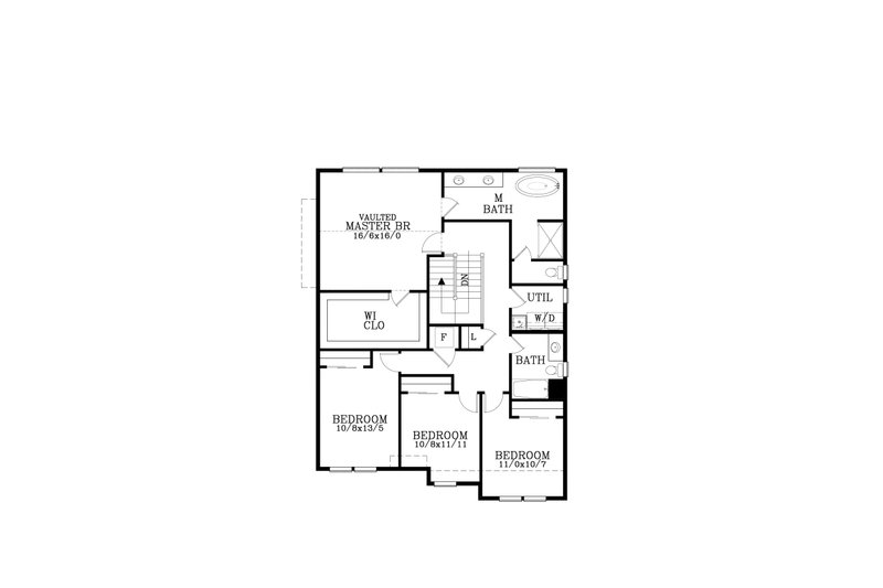 House Design - Floor Plan - Upper Floor for Craftsman House Plan #53-709 - 5 bed, 2.5 bath