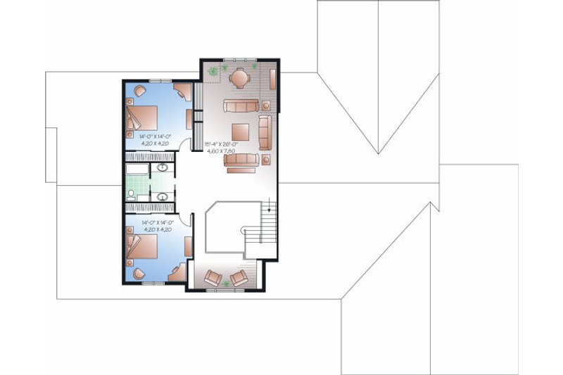 Dream House Plan - Floor Plan - Upper Floor for Traditional House Plan #23-827 - 5 bed, 4 bath