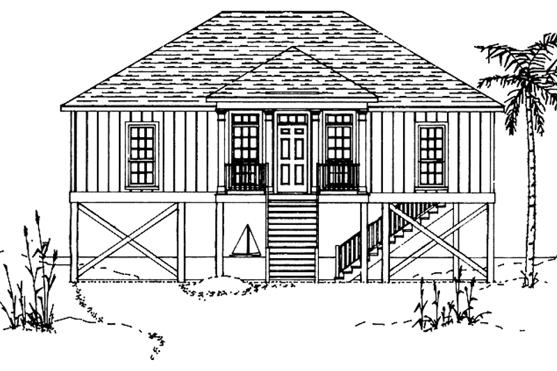 Architectural House Design - Country Exterior - Front Elevation Plan #37-238