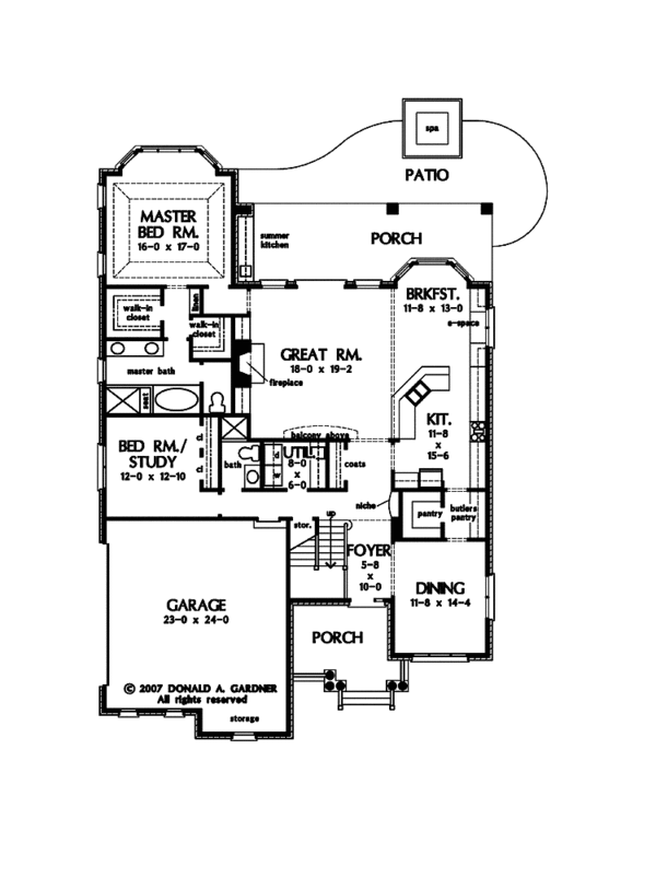 Traditional Floor Plan - Main Floor Plan #929-840