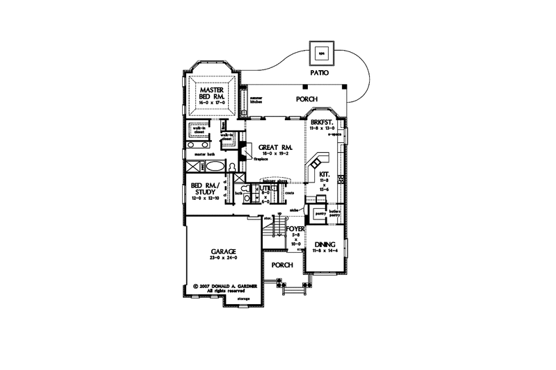 Home Plan - Floor Plan - Main Floor for Traditional House Plan #929-840 - 5 bed, 4 bath