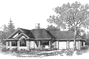 Mediterranean Exterior - Front Elevation Plan #929-197