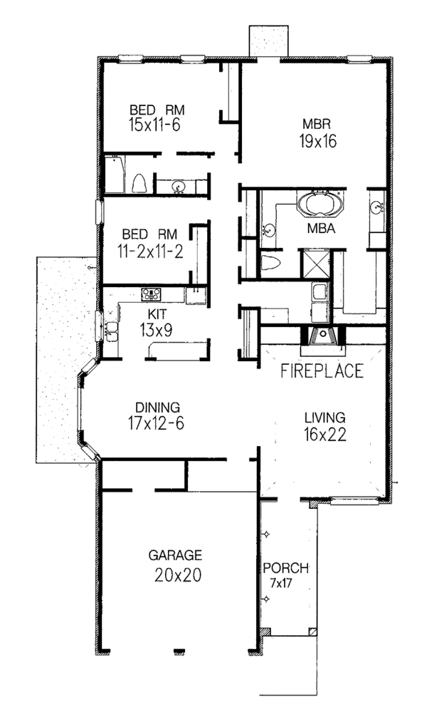 Home Plan - European Floor Plan - Main Floor Plan #15-299