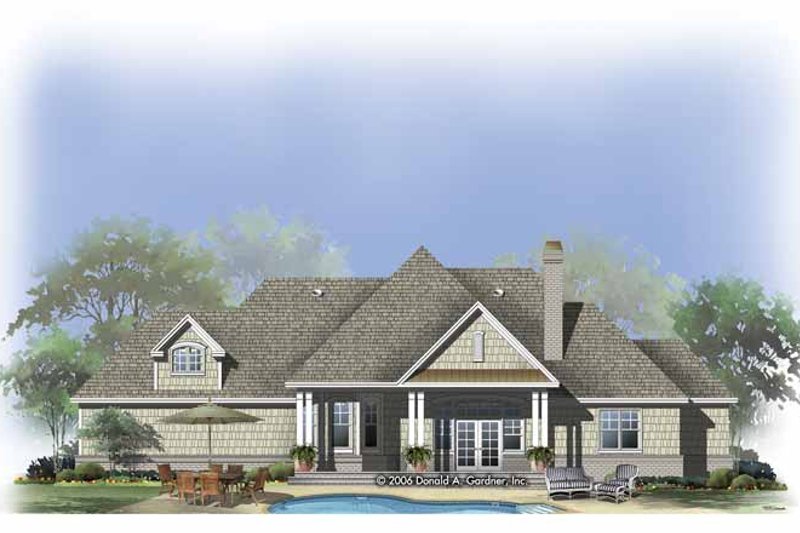 Home Plan - Exterior - Rear Elevation for Craftsman House Plan #929-803 - 3 bed, 2.5 bath