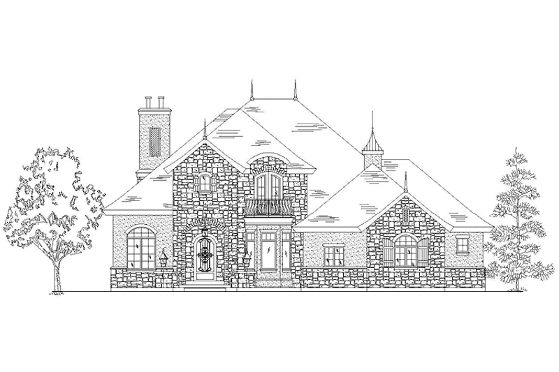 Home Plan - Exterior - Front Elevation 3 for European House Plan #945-76 - 4 bed, 2.5 bath