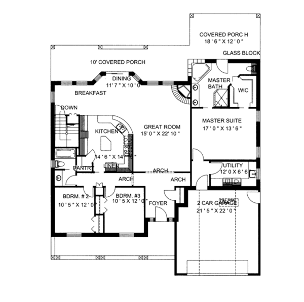Home Plan - Traditional Floor Plan - Main Floor Plan #117-834