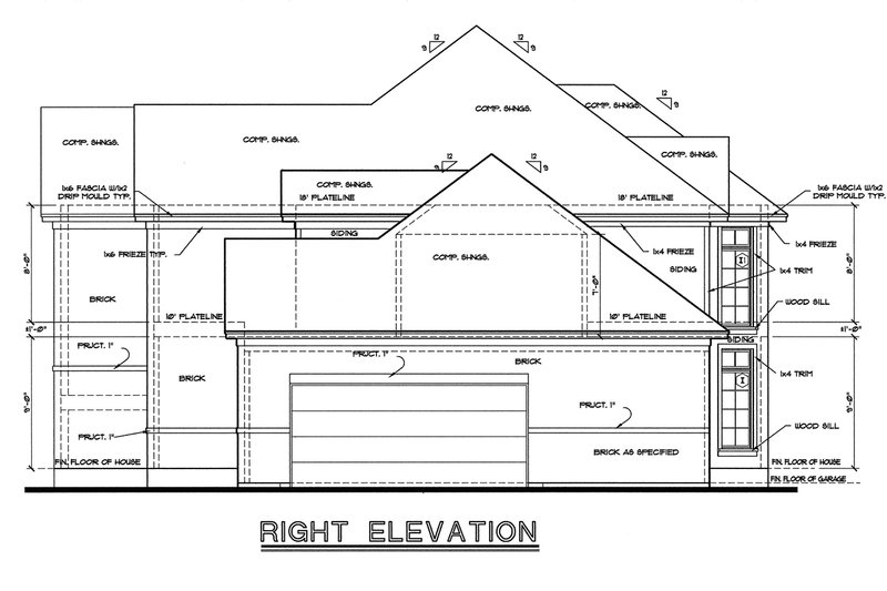 Dream House Plan - Exterior - Front Elevation 4 for European House Plan #20-783 - 3 bed, 2.5 bath