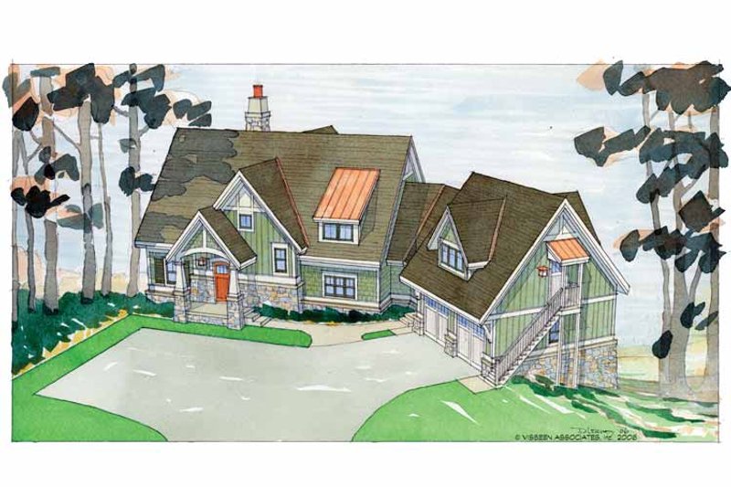 Dream House Plan - Exterior - Front Elevation 3 for Craftsman House Plan #928-54 - 3 bed, 3.5 bath