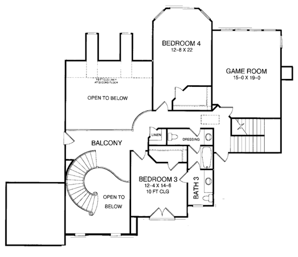 Architectural House Design - Mediterranean Floor Plan - Upper Floor Plan #952-185
