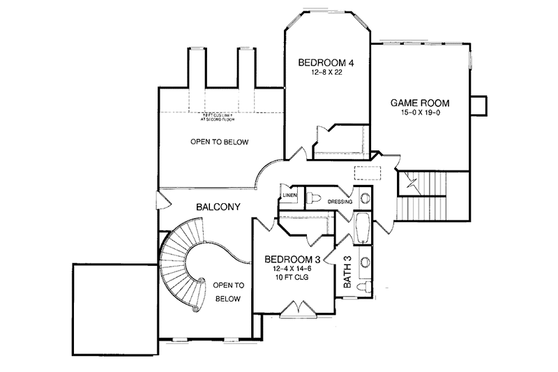 Architectural House Design - Floor Plan - Upper Floor for Mediterranean House Plan #952-185 - 4 bed, 3.5 bath