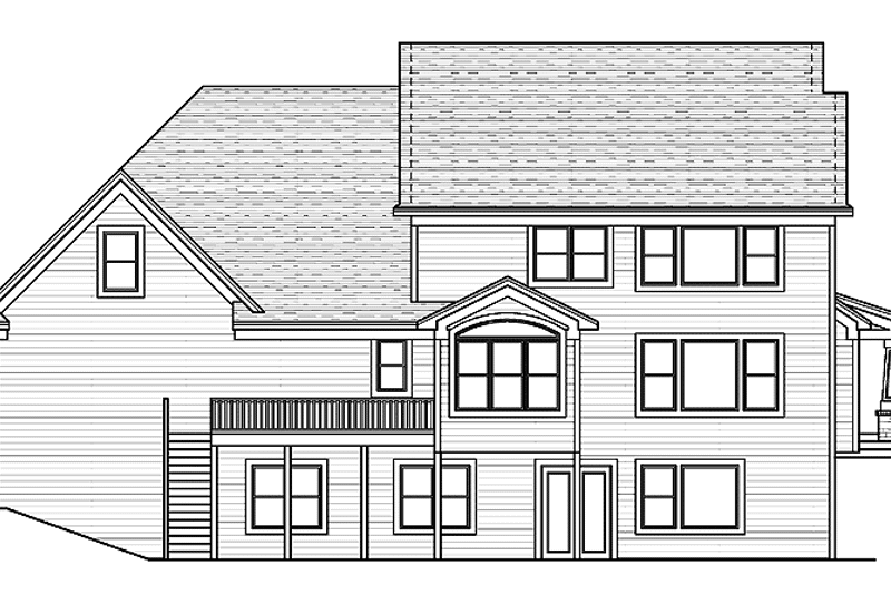 Home Plan - Exterior - Rear Elevation for Traditional House Plan #51-674 - 4 bed, 2.5 bath