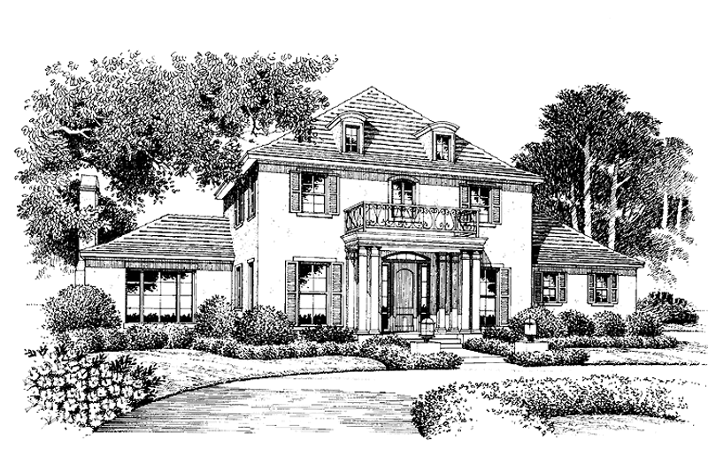 Dream House Plan - Country Exterior - Front Elevation Plan #417-709