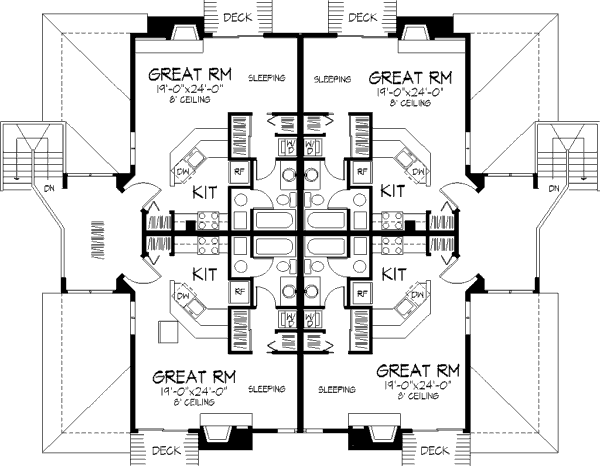 Contemporary Floor Plan - Upper Floor Plan #320-312