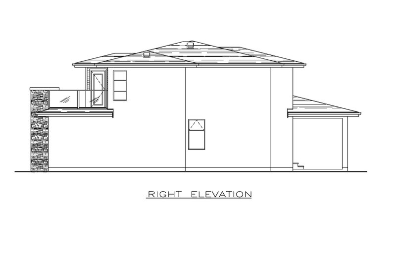 House Blueprint - Exterior - Other Elevation for Modern House Plan #1100-57 - 4 bed, 2.5 bath