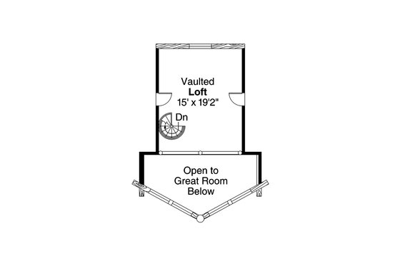 Floor Plan - Upper Floor for Log House Plan #124-951 - 2 bed, 2.5 bath