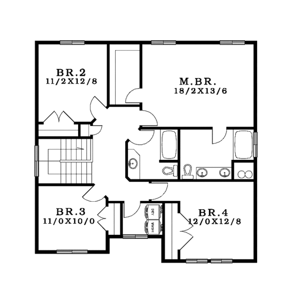 House Design - Craftsman Floor Plan - Upper Floor Plan #943-34