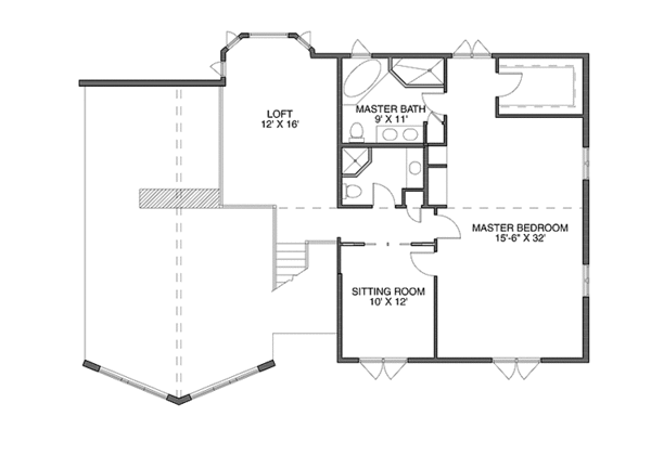 House Plan Design - Log Floor Plan - Upper Floor Plan #964-10