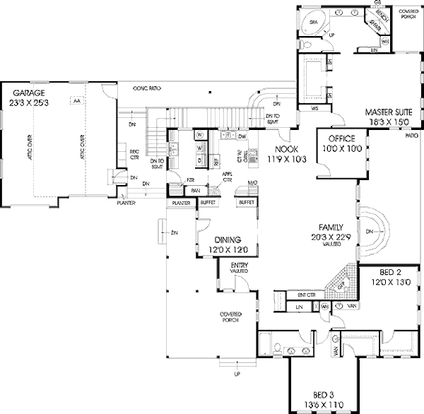 Home Plan - Traditional Floor Plan - Main Floor Plan #60-243