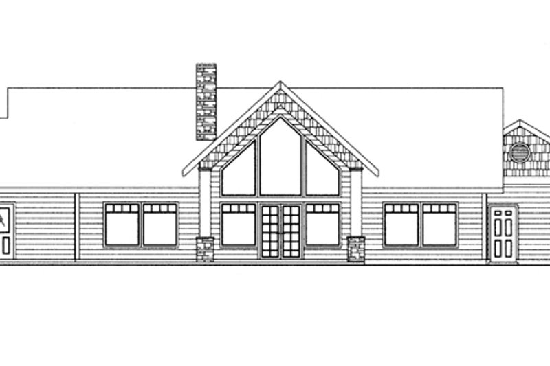 Dream House Plan - Exterior - Rear Elevation for Contemporary House Plan #117-849 - 3 bed, 2.5 bath