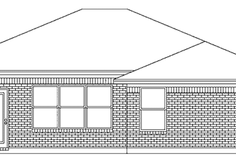 Home Plan - Exterior - Rear Elevation for Ranch House Plan #84-660 - 3 bed, 2 bath