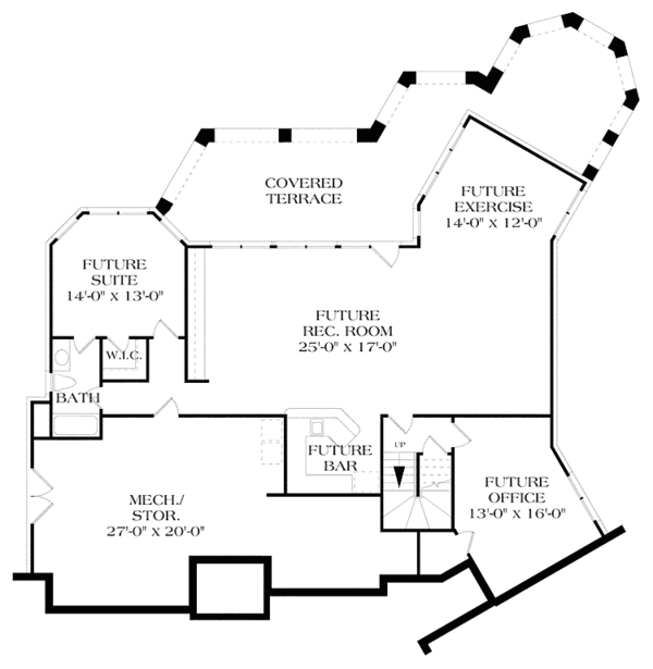 Home Plan - Country Floor Plan - Lower Floor Plan #453-425