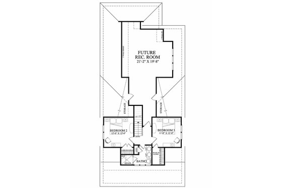 Country style home, cottage design, upper level floor plan