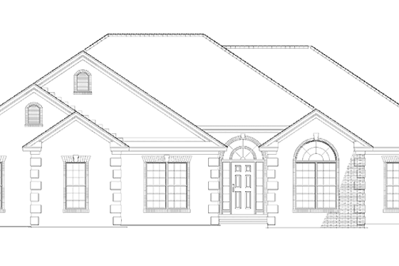 Exterior - Front Elevation 3 for Ranch House Plan #17-3149 - 4 bed, 3 bath