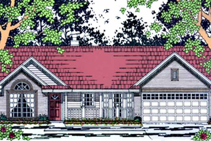 Home Plan - Country Exterior - Front Elevation Plan #42-664