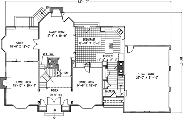Home Plan - European Floor Plan - Main Floor Plan #953-128