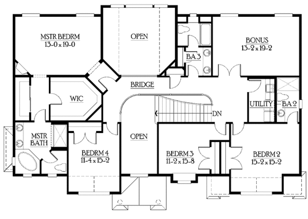 House Plan Design - Craftsman Floor Plan - Upper Floor Plan #132-461