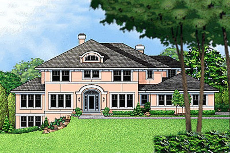 Traditional Style House Plan - 4 Beds 4 Baths 3776 Sq/Ft Plan #67-174