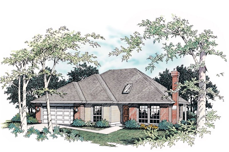 Dream House Plan - Ranch Exterior - Front Elevation Plan #48-592